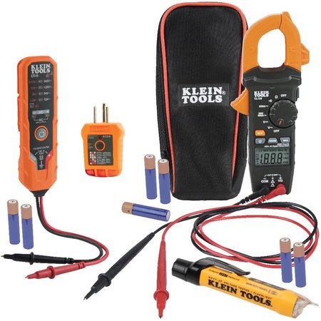 Klein Tools Premium Clamp Meter Electrical Test Kit CL120VP